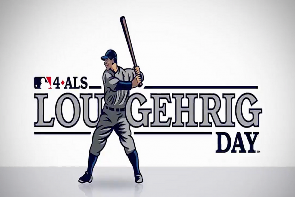 Η ομάδα μπέιζμπολ MLB γιορτάζει την Ημέρα του Lou Gehrig που έπασχε από Αμυοτροφική Πλευρική Σκλήρυνση ALS