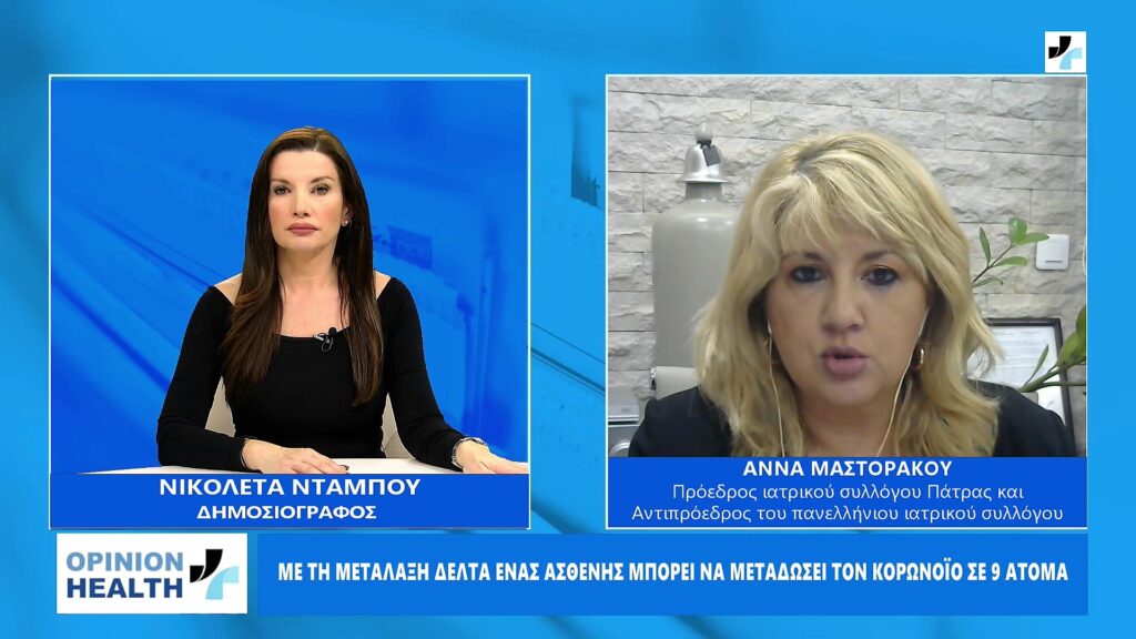 Α.Μαστοράκου στο healthweb: Η πανδημία βρίσκεται στα επίπεδα του περασμένου Νοεμβρίου  