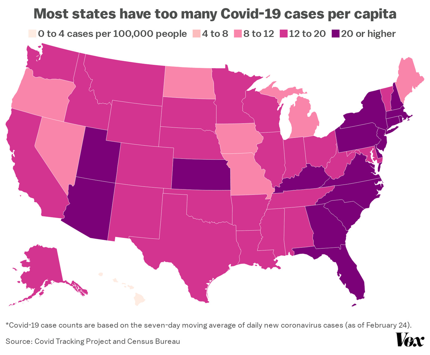 Εξάπλωση της COVID-19 στις ΗΠΑ: Πώς η omicron επηρεάζει κάθε πολιτεία ανά πληθυσμό