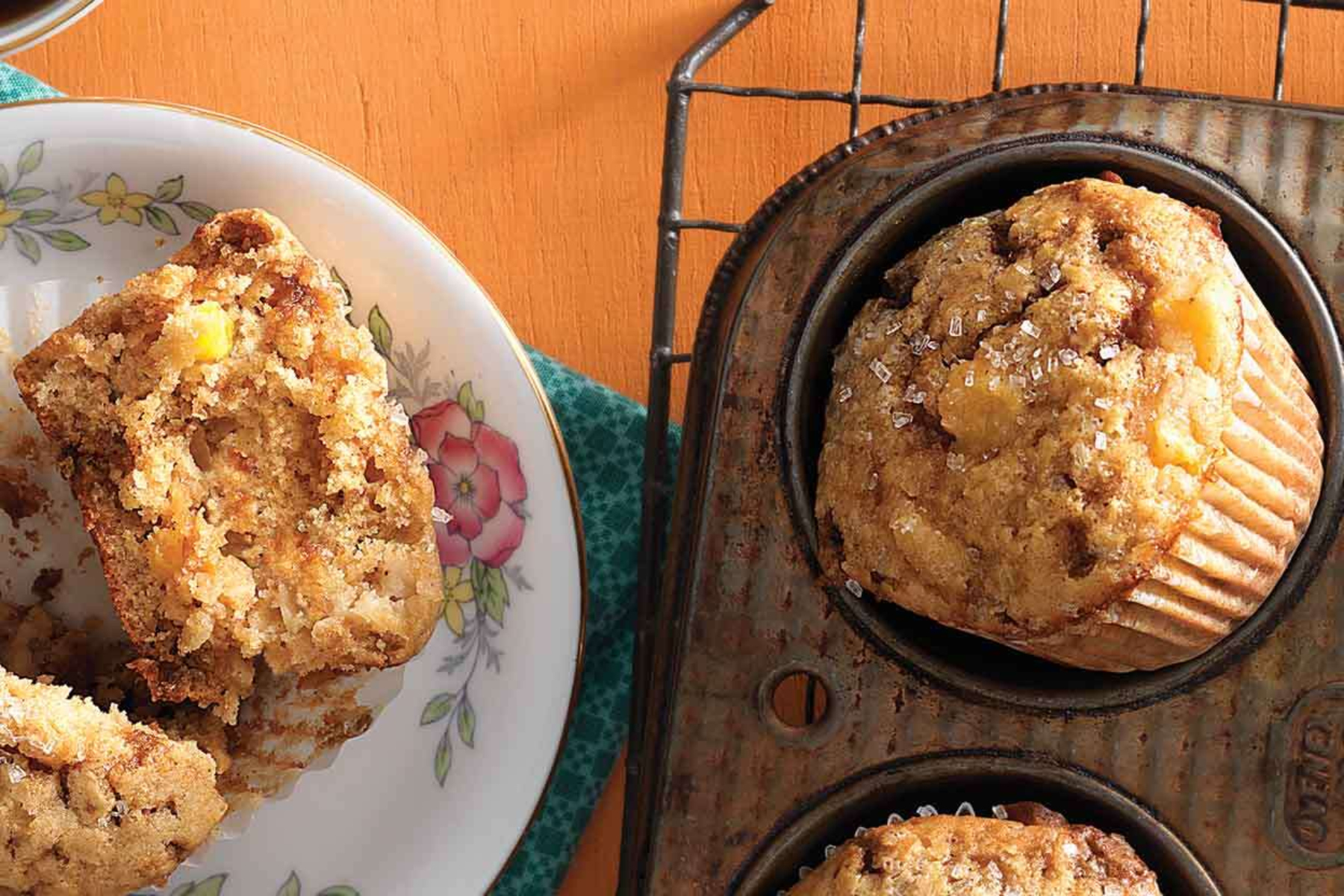 Peach muffins: Δημιουργήστε λαχταριστά muffins με ροδάκινα