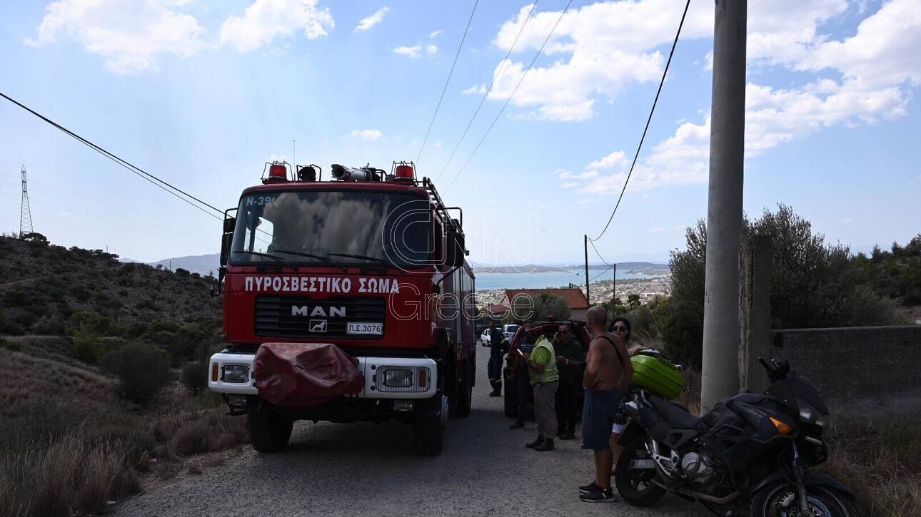 Φωτιά στη Νέα Πέραμο: Eλαφρώς καλύτερη  η εικόνα