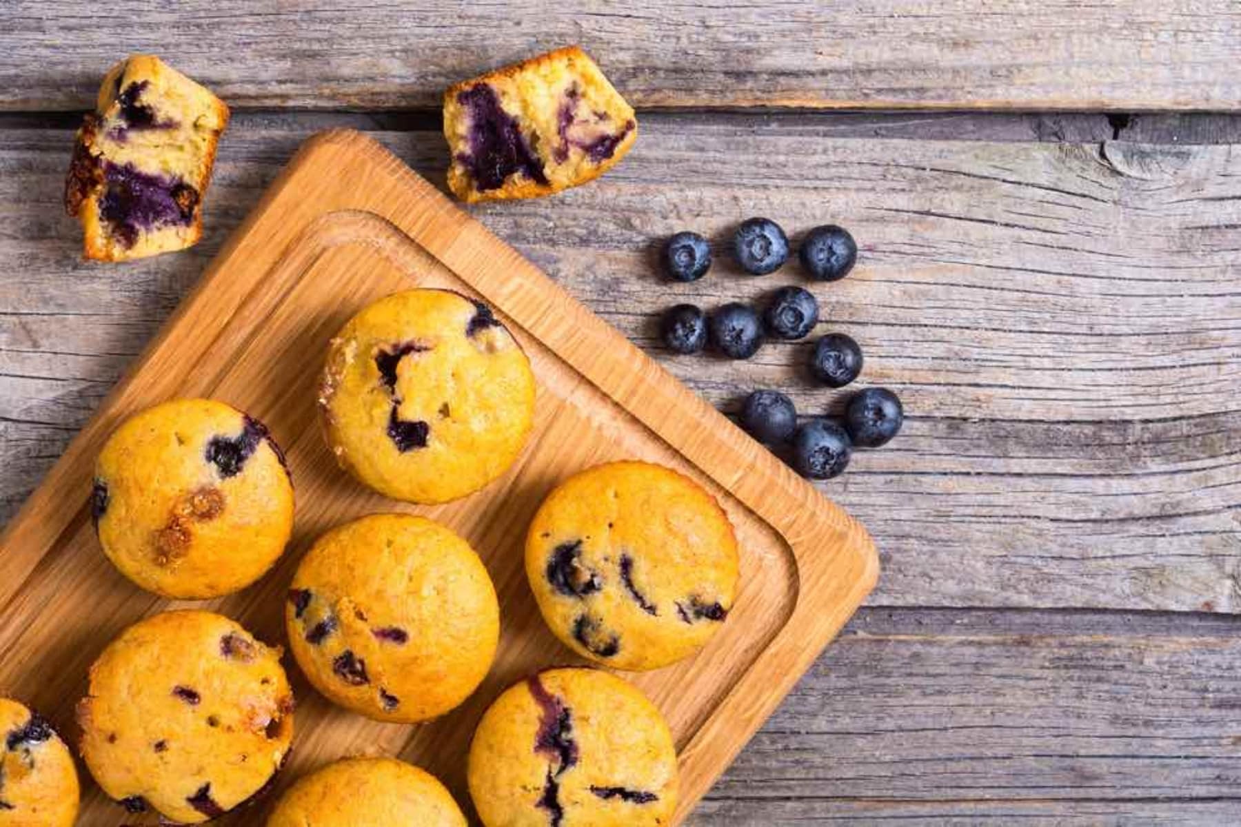 Muffins: Muffins με μπανάνα και blueberry για τις μικρές ηλικίες!