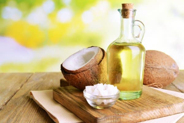 depositphotos 53694661 stock photo coconut oil on table on