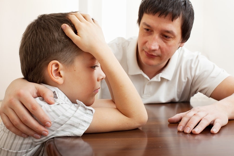 a sad child