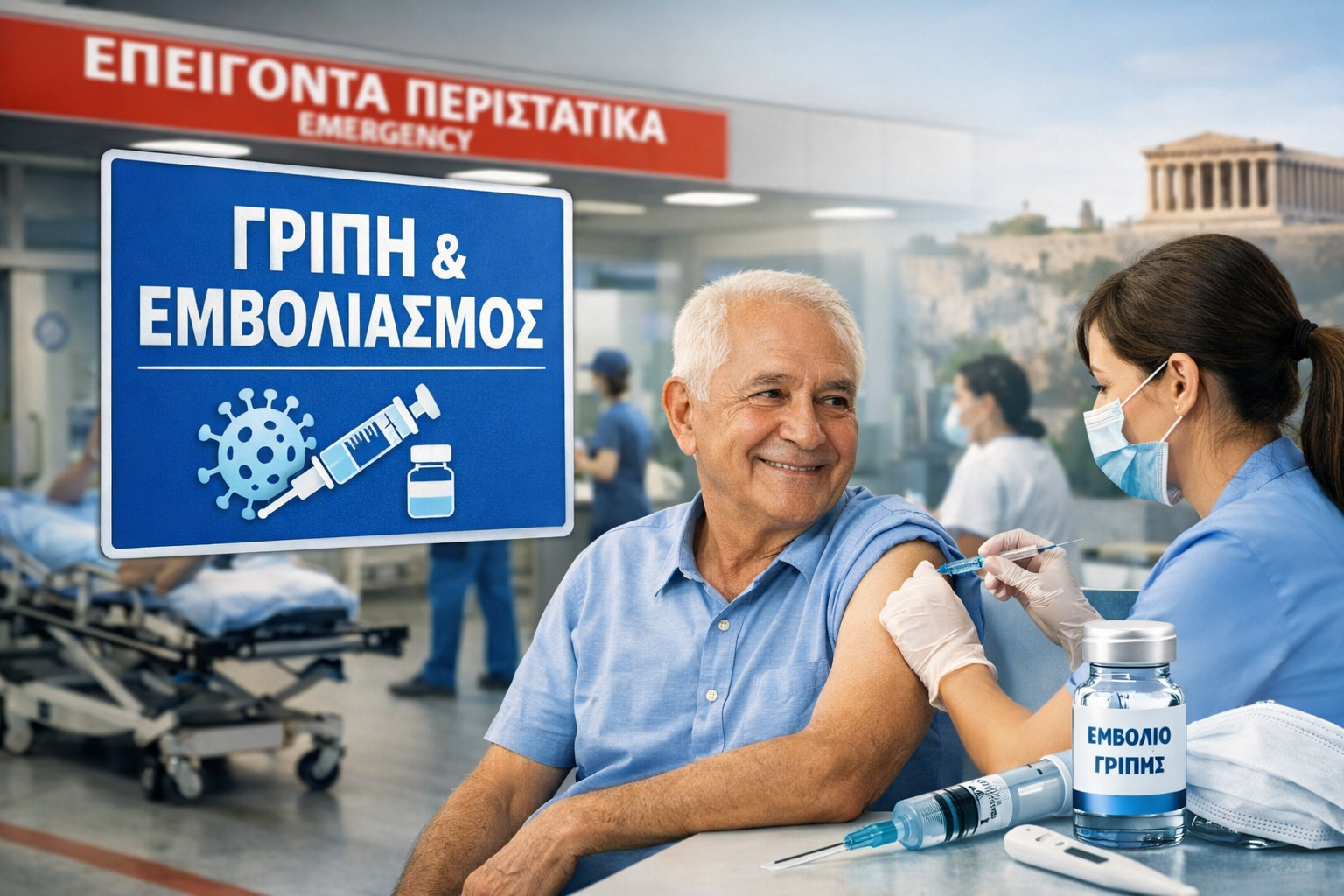 Γρίπη, εμβολιασμός και μείωση αναμονών στα ΤΕΠ στο επίκεντρο της πολιτικής υγείας