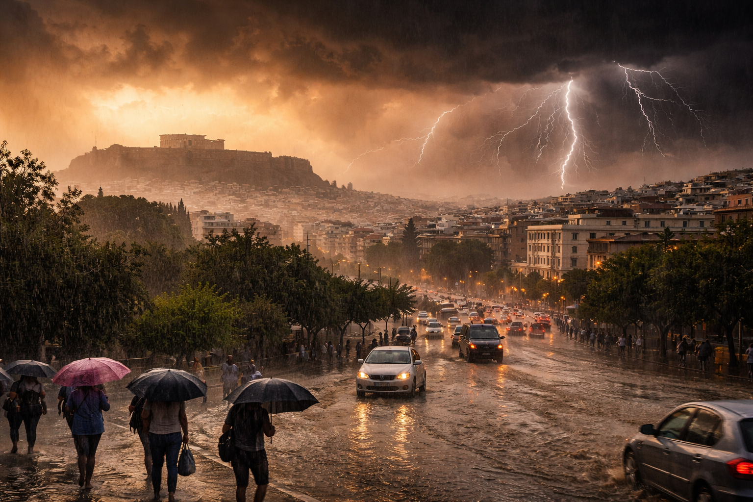 Καιρός: Βροχές, καταιγίδες και αφρικανική σκόνη σήμερα σε όλη τη χώρα