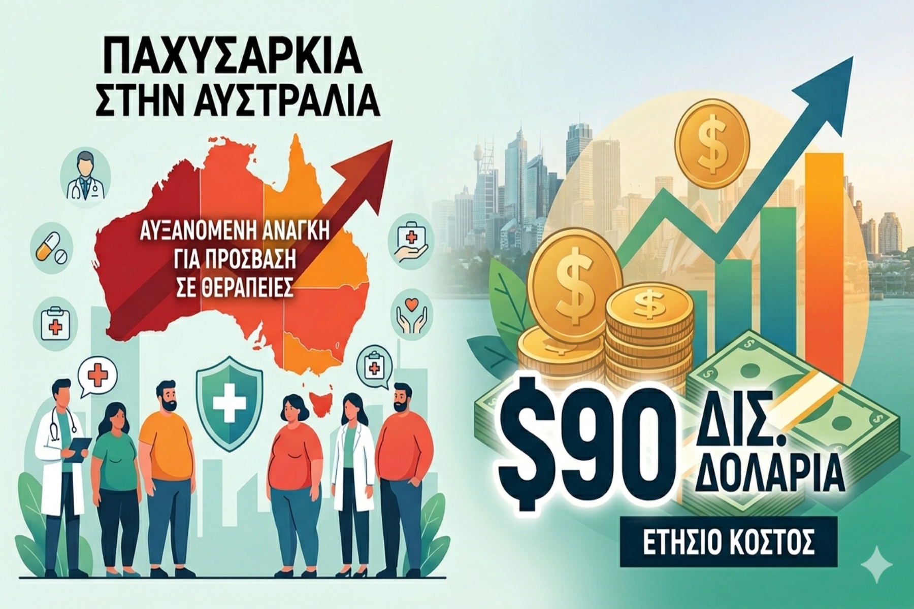 Παχυσαρκία στην Αυστραλία: Αυξάνεται η ανάγκη για πρόσβαση σε θεραπείες – Στα 90 δισ. δολάρια το κόστος