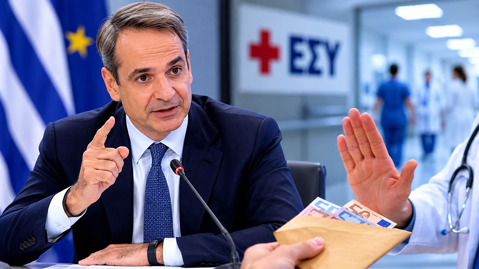 Κυριάκος Μητσοτάκης: Μήνυμα κατά της διαφθοράς και των «φακελακίων» στο ΕΣΥ