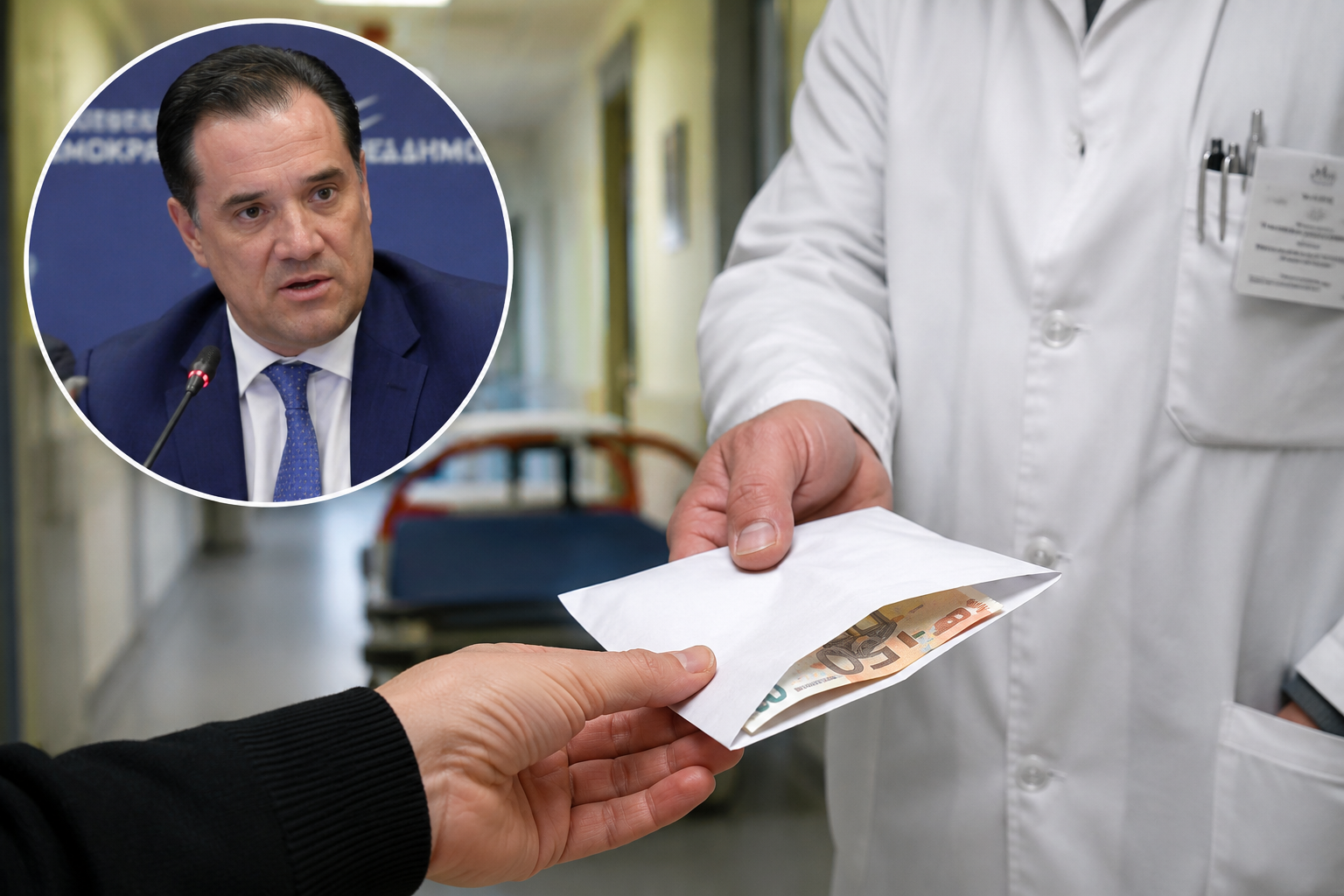 Φακελάκι από αναισθησιολόγο σε ασθενή: Παρέμβαση Γεωργιάδη και εντολή απομάκρυνσης